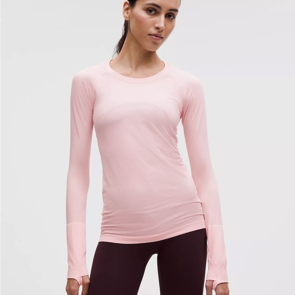 Lululemon Athletica Light Pink Long Sleeve Top